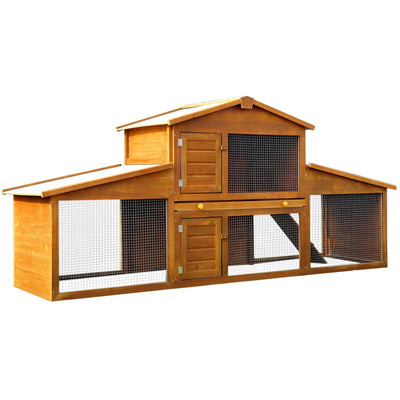 Deluxe Large Outdoor Rabbit Hutch Pawhut