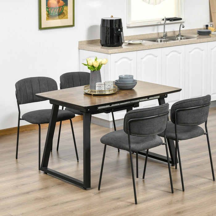 Rectangular Extendable Dining Table For 4-6 People