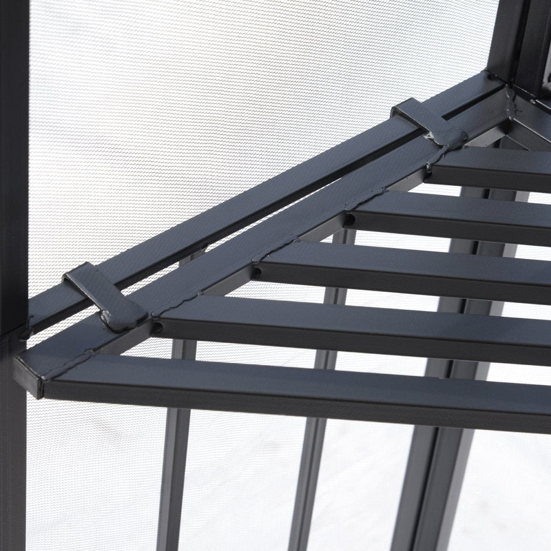 Stylish Metal Frame Gazebo With Mesh Sides, 3x3m