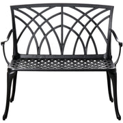 Stylish 2 Seater Metal Garden Bench