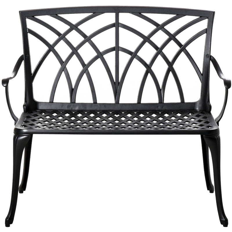 Stylish 2 Seater Metal Garden Bench