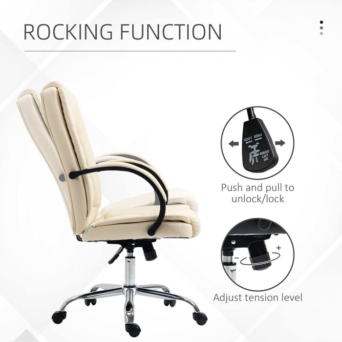 High Back Executive Chair Beige