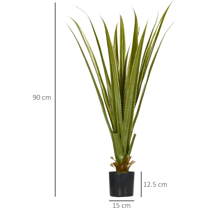 Artificial Green Agave Plant in Pot