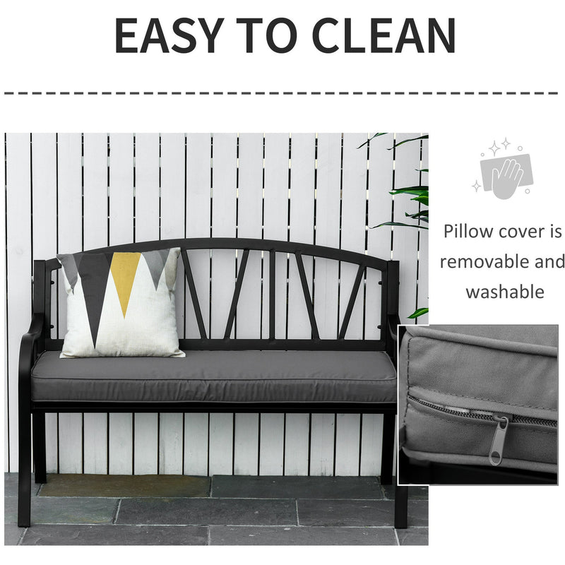 2-Seater Bench Cushion, 120x50x8cm, Indoor/Outdoor