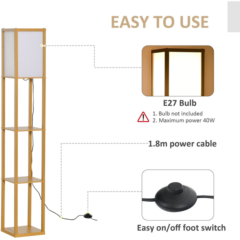 Floor Lamp With Shelves