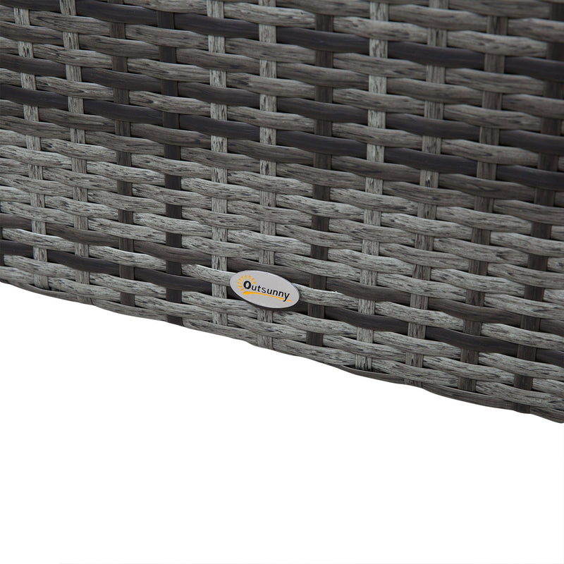 4 Seater Rattan Sofa Set with Storage Table & Cushions