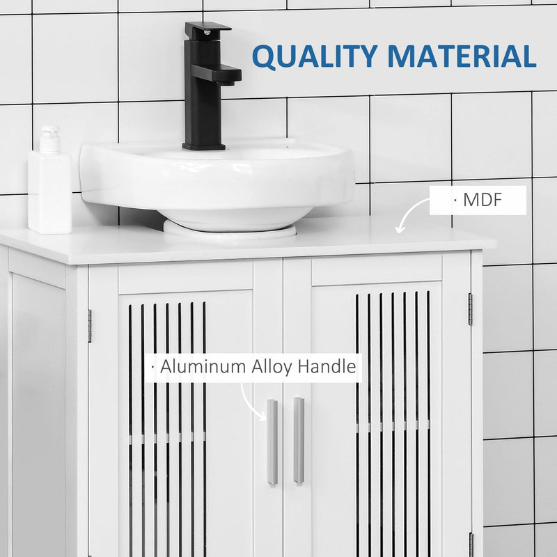 Pedestal Sink Cabinet, Bathroom Storage Unit, 60Lx30Wx60Hcm