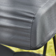Garden Swing Chair With Canopy & Cup Trays, Dark Grey Outsunny