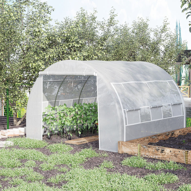 Walk In Polytunnel, Steel Frame, 3x3x2m, White
