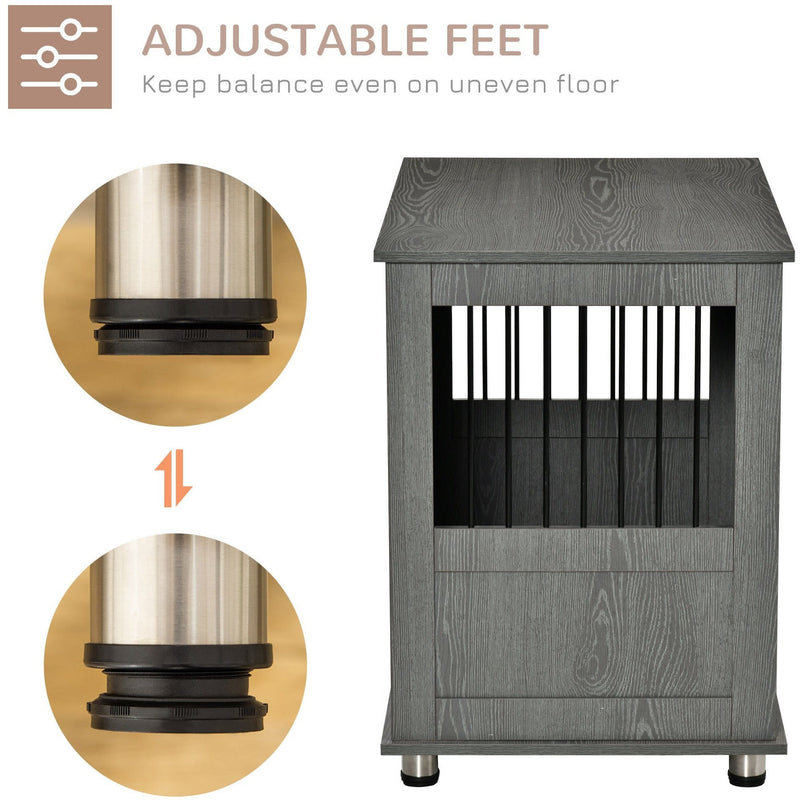 Dog Crate Furniture with Cushion & Magnetic Doors, Small Dog