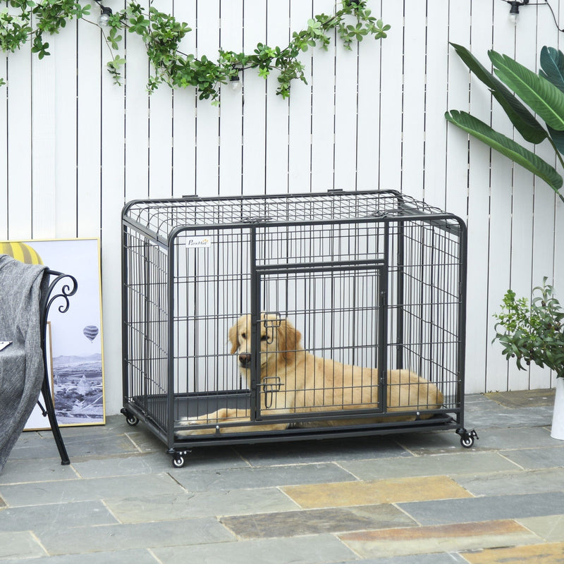 Foldable Heavy Duty Kennel with Double Doors