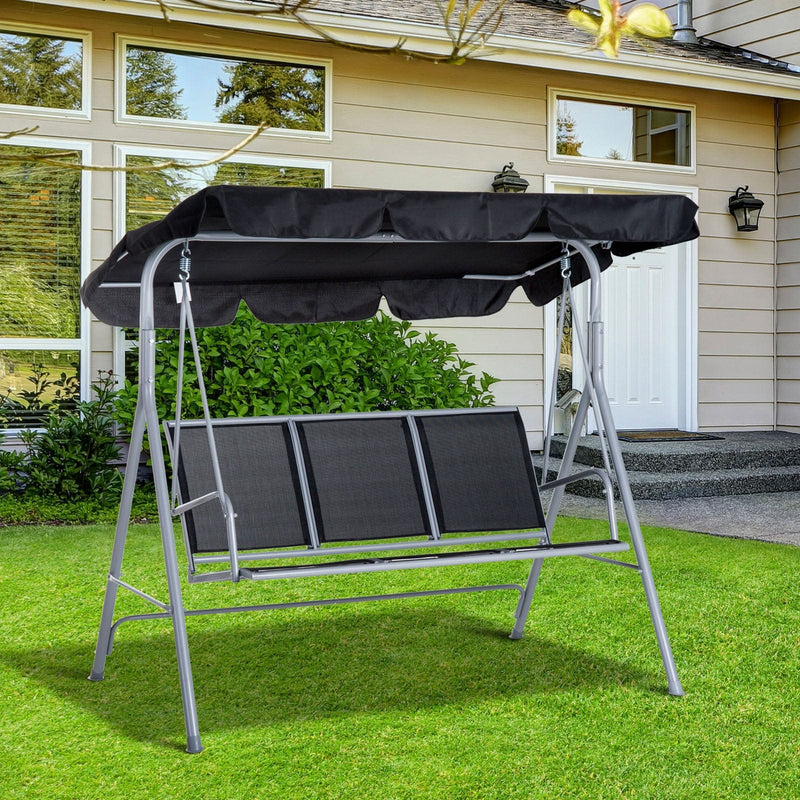3 Seater Swing Chair Outsunny