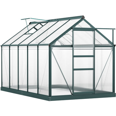Large Walk In Greenhouse, Aluminium Frame, Sliding Door Outsunny