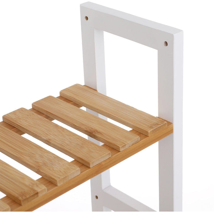 3 Tier Bamboo Bathroom Shelves, White