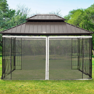 Mosquito Net Gazebo 10x13, Black Outsunny