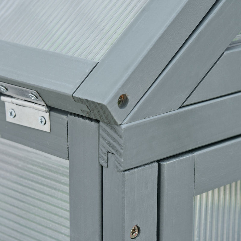 Greenhouse Cold Frame, Shelves, Double Doors, 80x47x138cm