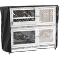 Two Tier Rabbit Hutch With Rain Cover Pawhut