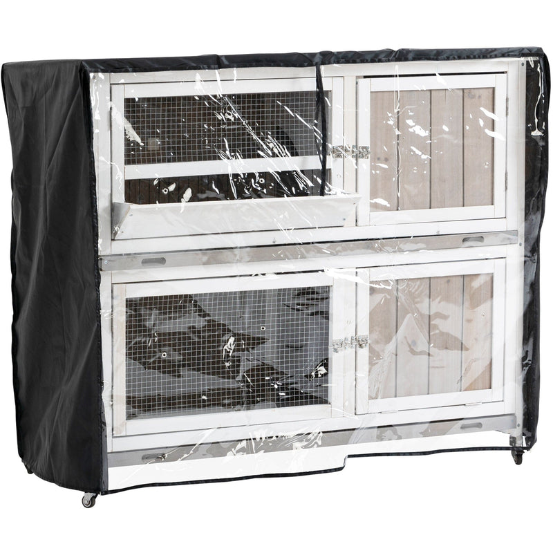 Two Tier Rabbit Hutch With Rain Cover