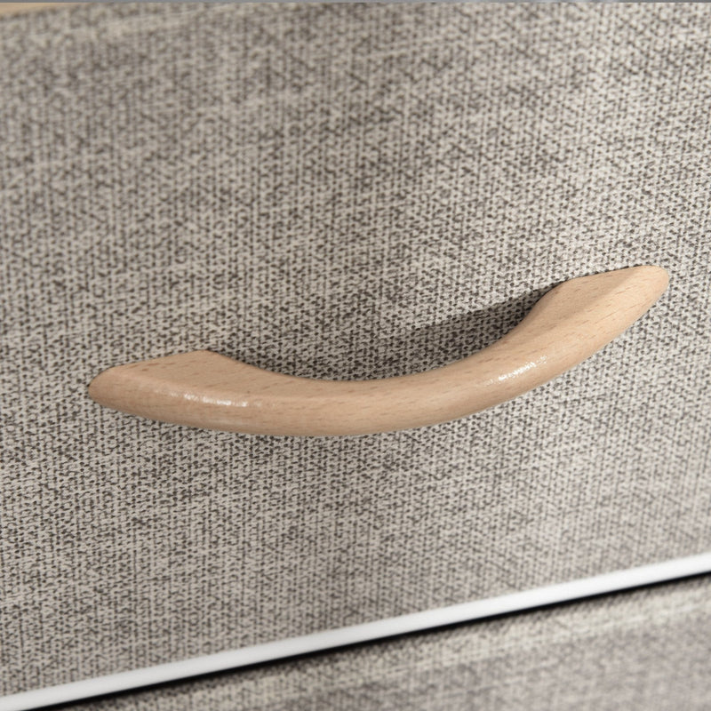 Beige 3 Drawer Dresser With 2 Shelves