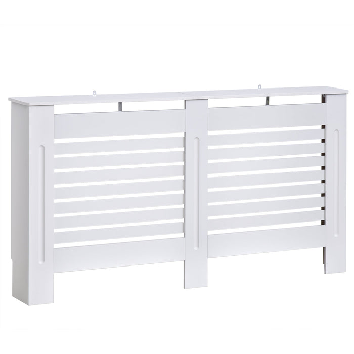 Long Radiator Cover, White, L152 x W19 x H81 cm