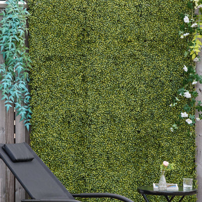 Artificial Boxwood Wall Panels, Milan Grass, 12PCS, 20" Outsunny