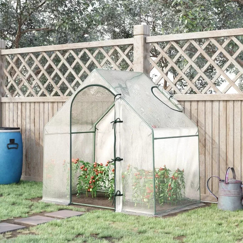 All-Season Portable Greenhouse, Steel Frame, 180x100x168cm