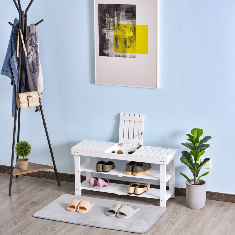 3 Tier Shoe Bench with Storage