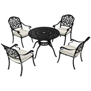 Aluminium 4 Seater Outdoor Dining Set