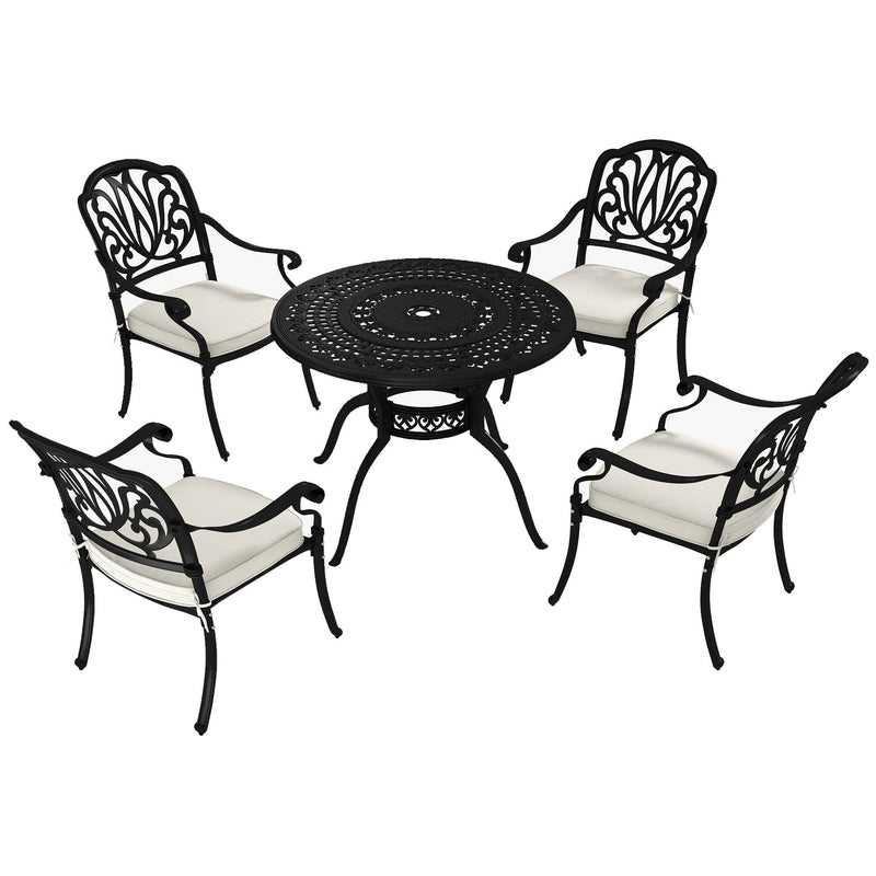 Aluminium 4 Seater Outdoor Dining Set