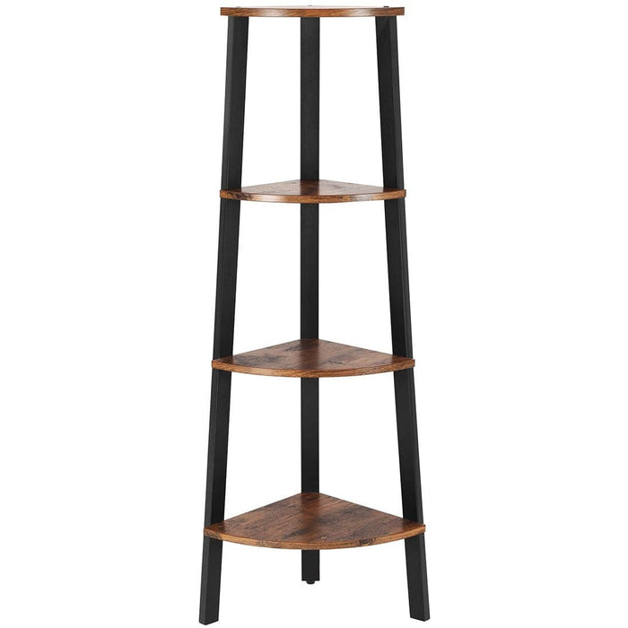 Vasagle 4-Tier Corner Shelf Rustic Brown