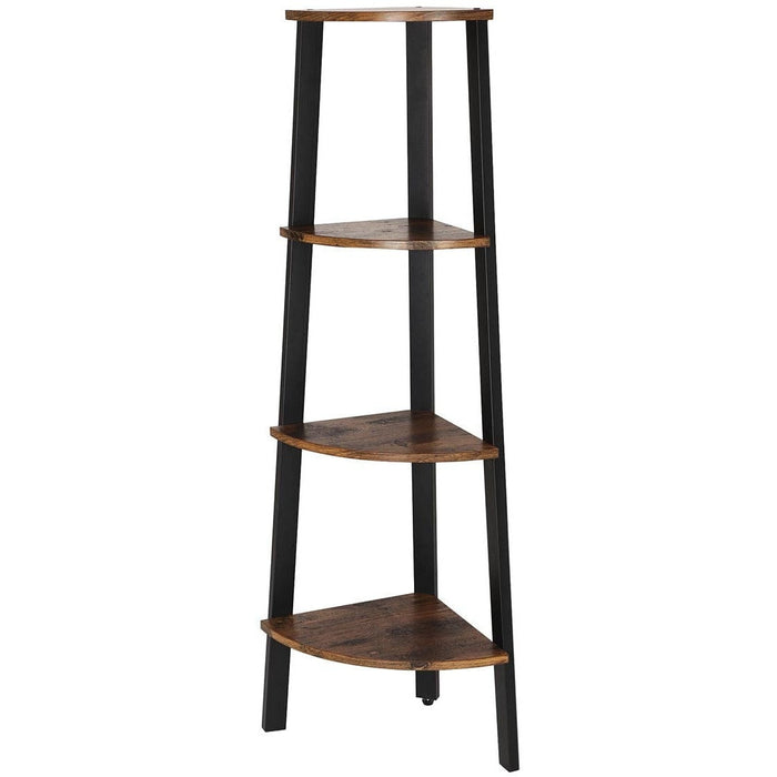 Vasagle 4-Tier Corner Shelf Rustic Brown