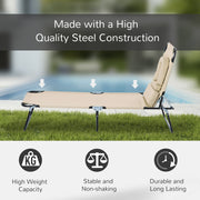 Folding Sun Lounger With Face Hole Outsunny