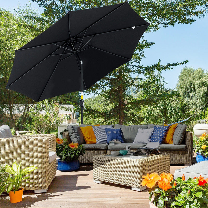 3m Garden Parasol - Black Outsunny