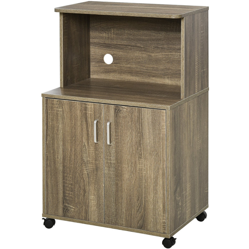 Microwave Cabinet on Wheels, Bookcase, L97H x 60.4W x 40Dcm