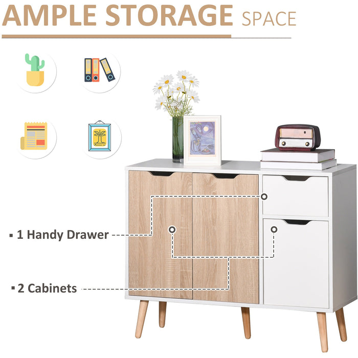 White Scandi Style Storage Cupboard