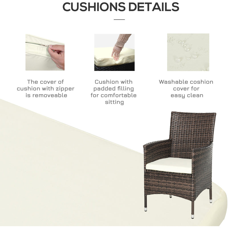 Stylish 3 Piece Rattan Bistro Set