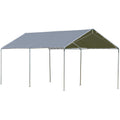 Outsunny 3 x 6m Heavy Duty Carport Garage Car Shelter Galvanized Steel Outdoor Open Canopy Tent Water UV Resistant Waterproof, Grey Outsunny
