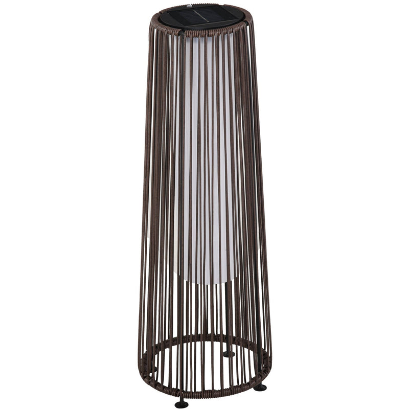PE Rattan Solar Lanterns, Woven Wicker, Auto On/Off Outsunny