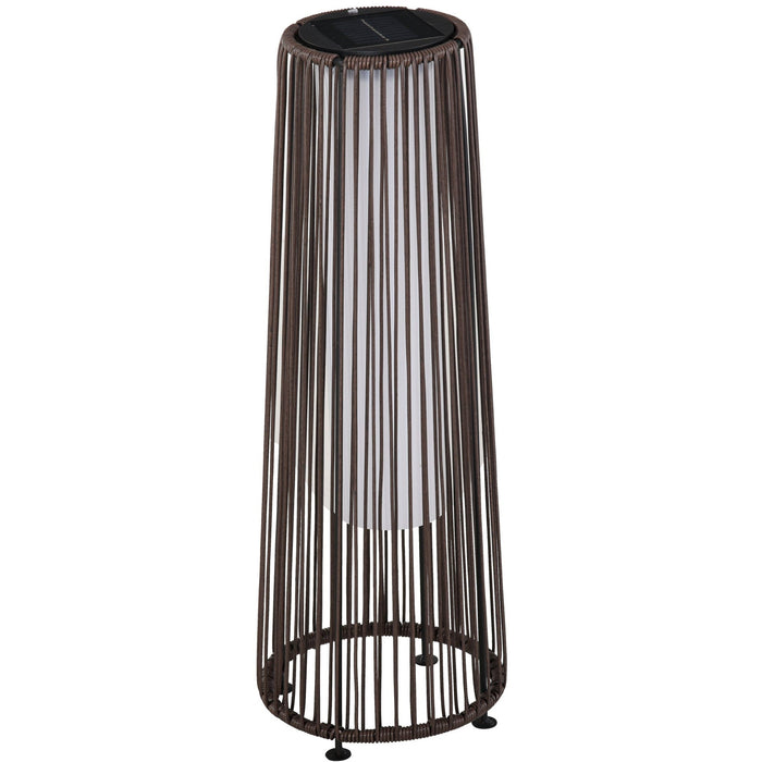 PE Rattan Solar Lanterns, Woven Wicker, Auto On/Off