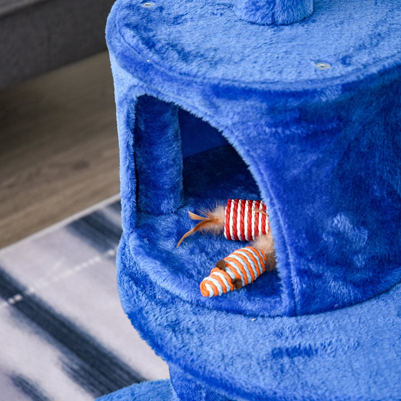 3-Tier Cat Activity Tree, Scratching Posts, Ear Perch, Toys