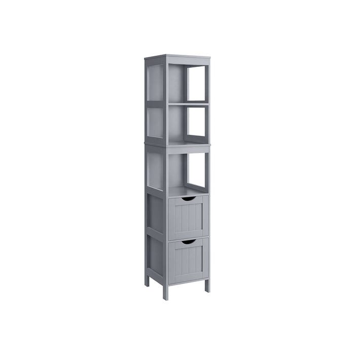 Vasagle Tall Grey Bathroom Cabinet, 30x30x141cm