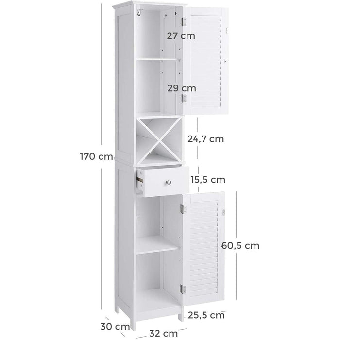 Slim Bathroom Storage Cabinet by Vasagle