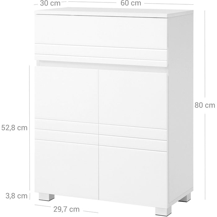 Vasagle Bathroom Cabinet with Drawer, White