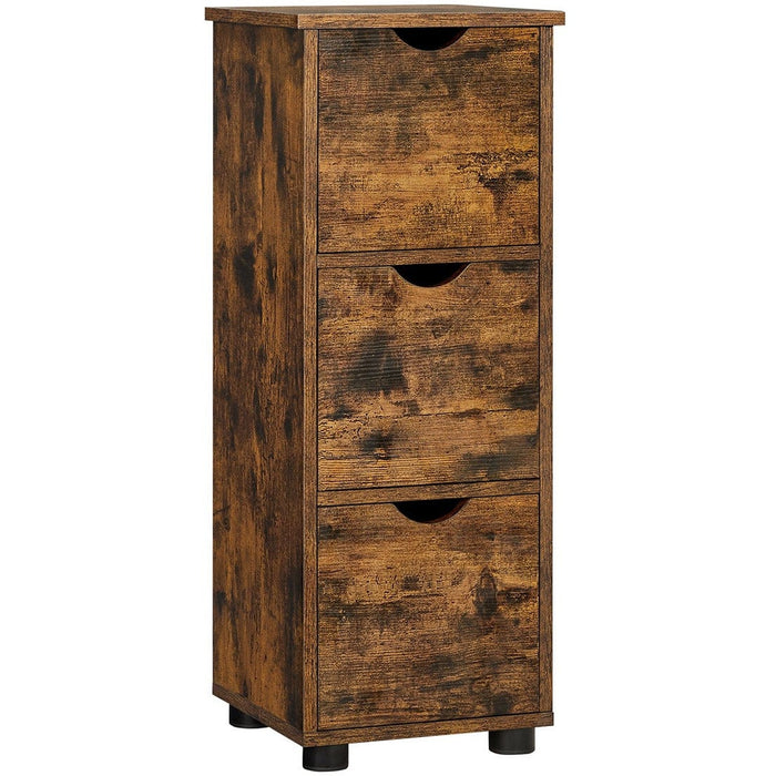 VASAGLE Bathroom Storage Cabinet, 30x30x80cm - Brown