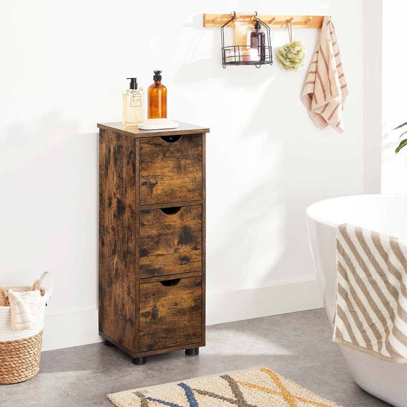 VASAGLE Bathroom Storage Cabinet, 30x30x80cm - Brown - Perfect for home office