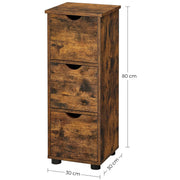VASAGLE Bathroom Storage Cabinet, 30x30x80cm - Brown - Perfect for home office