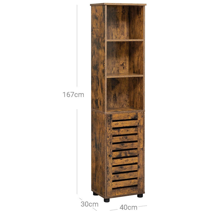 Vasagle Tall Narrow Rustic Brown Floor Cabinet