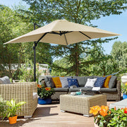 2.5m Roma Cantilever Parasol - Cream Outsunny