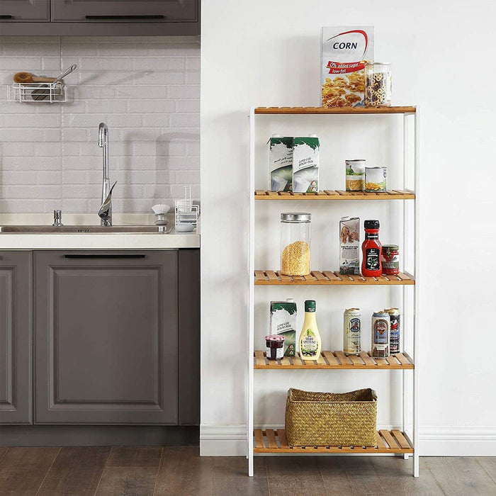 5 Tier Bamboo Bathroom Shelves