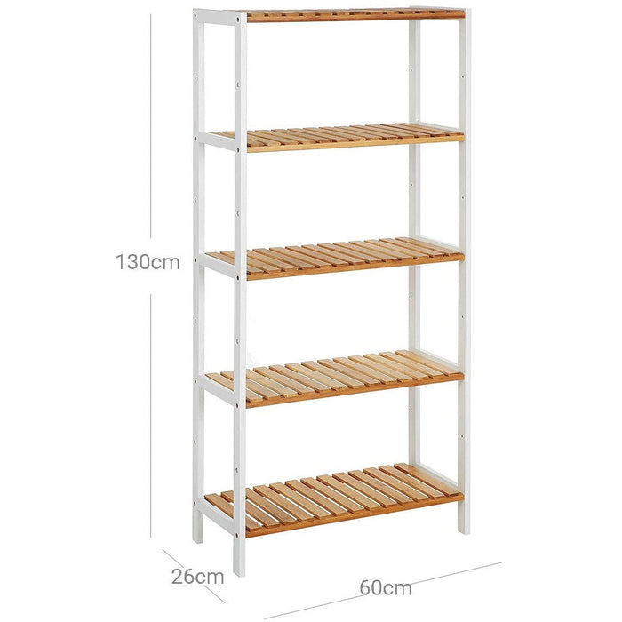 5 Tier Bamboo Bathroom Shelves